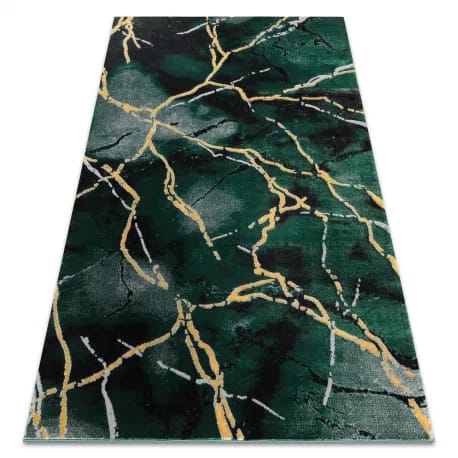Dywan EMERALD ekskluzywny 1018 glamour, stylowy marmur butelkowa zieleń / złoty – zdjęcie 1