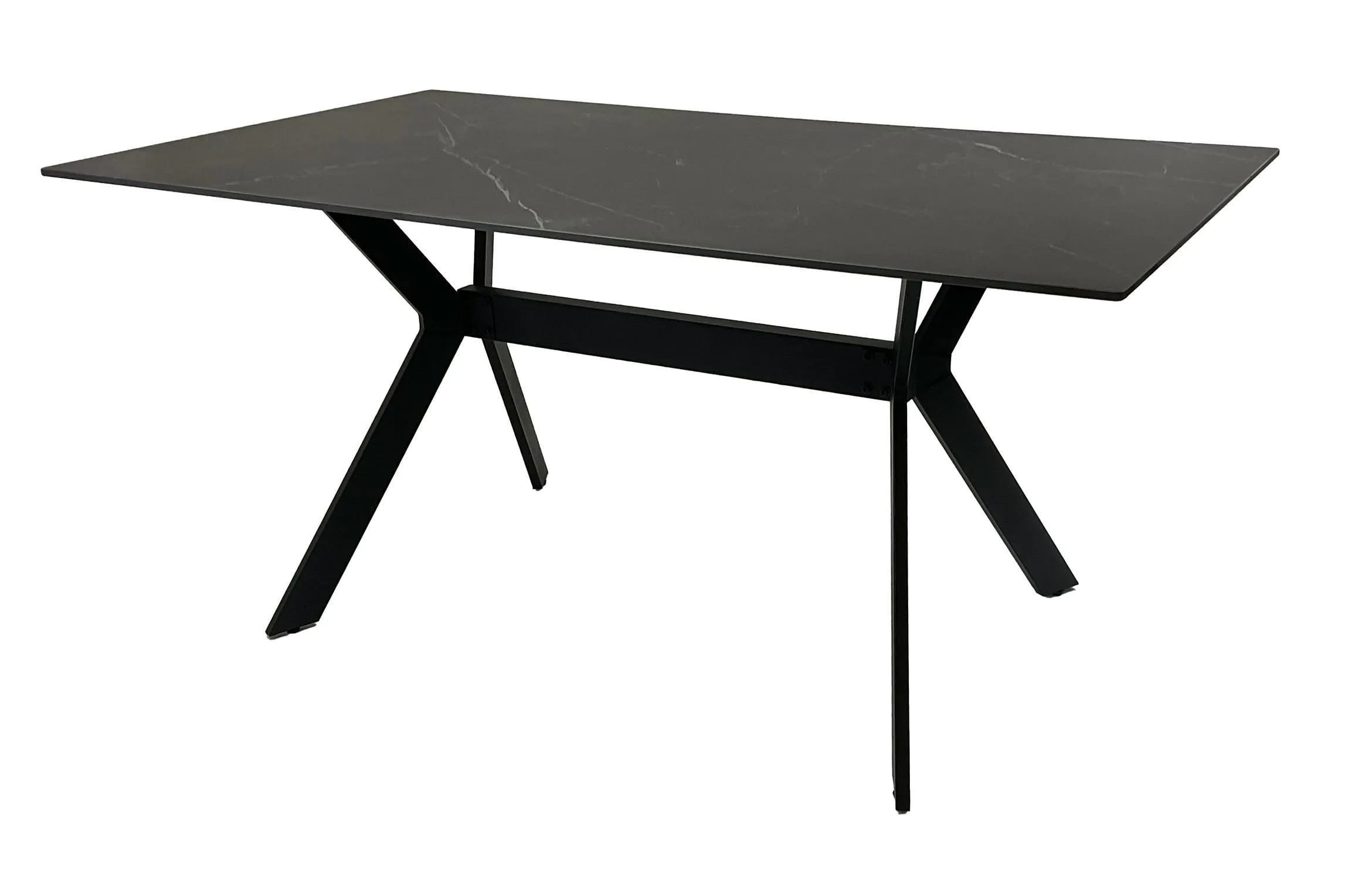 Stół do jadalni loft marmur/stal MAX 160x90x76 cm – zdjęcie 1
