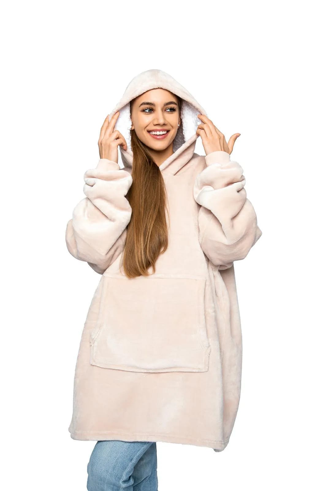 Bluza gruba jasnobeżowa – zdjęcie 1