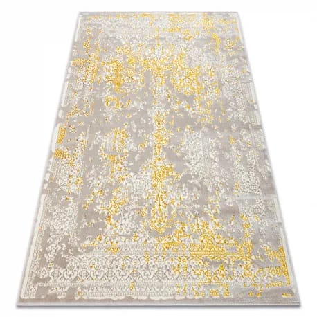 Dywan CORE 3807 Ornament Vintage - Strukturalny, dwa poziomy runa, beż / złoty – zdjęcie 1