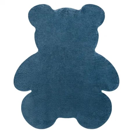 Dywan SHAPE 3146 Miś Shaggy - niebieski pluszowy, antypoślizgowy, do prania – zdjęcie 1