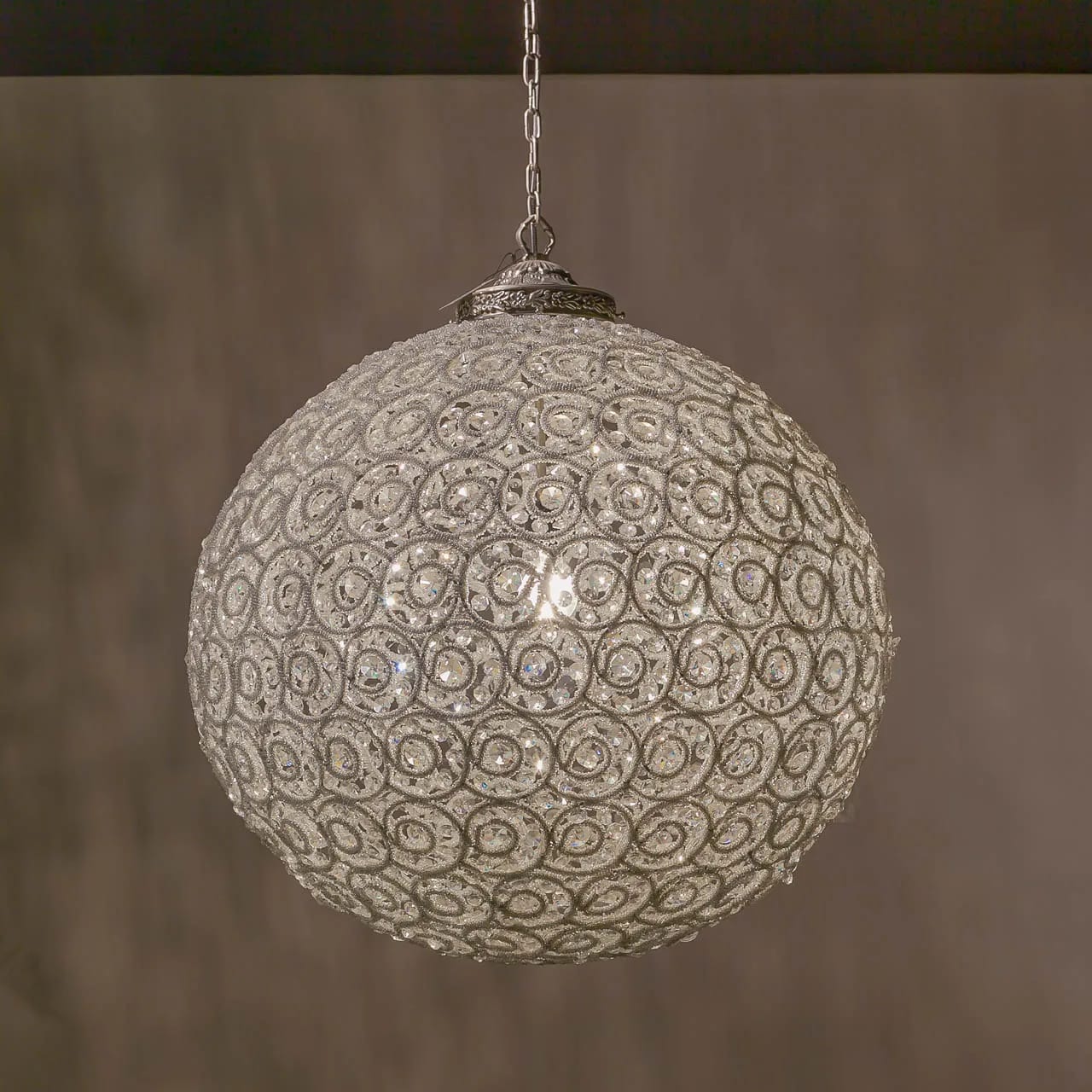 Lampa kula SAILOR metal/szkło/kryształ_ALURO – zdjęcie 1