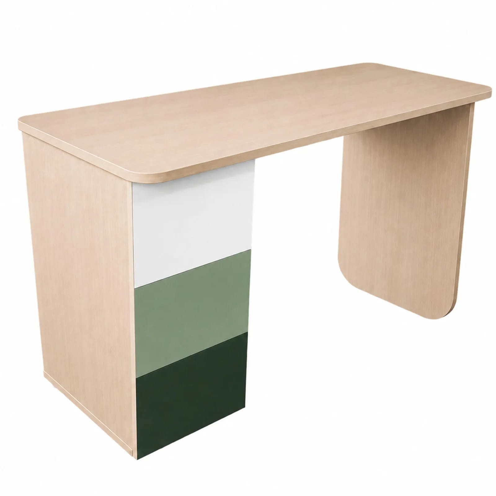 BB100 Biurko120x50 jesion/zielony – zdjęcie 1