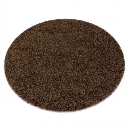 Dywan SOFFI koło shaggy 5cm brązowy – zdjęcie 1