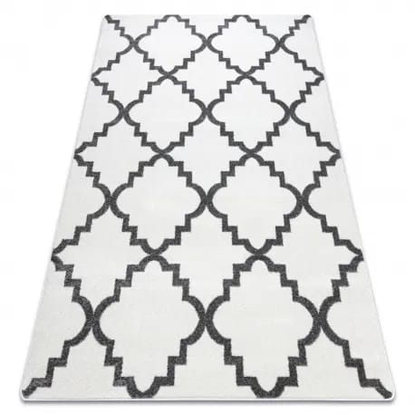 Dywan SKETCH - F343 krem / szara koniczyna marokańska trellis - 2 GATUNEK – zdjęcie 1