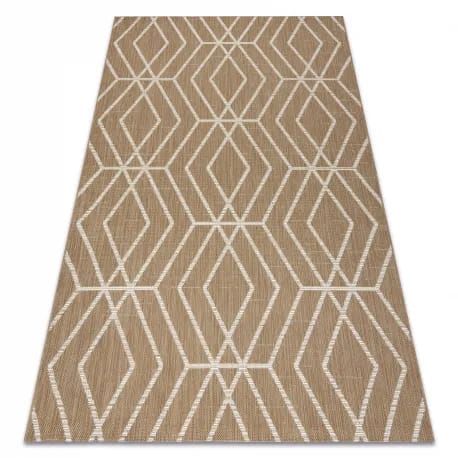 Dywan sizal FLAT 48956265 Geometryczny - beż naturalny kolor słomkowy, sznurkowy – zdjęcie 1