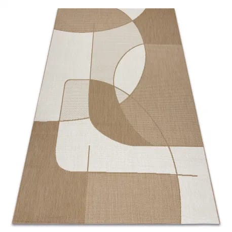 Dywan sizal FLAT 48982265 Geometryczny - beż naturalny kolor słomkowy, sznurkowy – zdjęcie 1