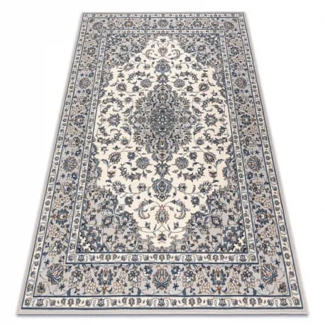 Dywan NAIN Ramka ornament 7335/51935 beż / granat – zdjęcie 1