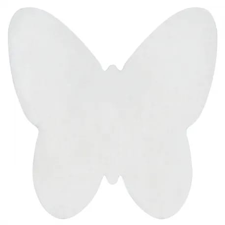 Dywan SHAPE 3150 Motyl Shaggy - kość słoniowa pluszowy, antypoślizgowy, do prania – zdjęcie 1