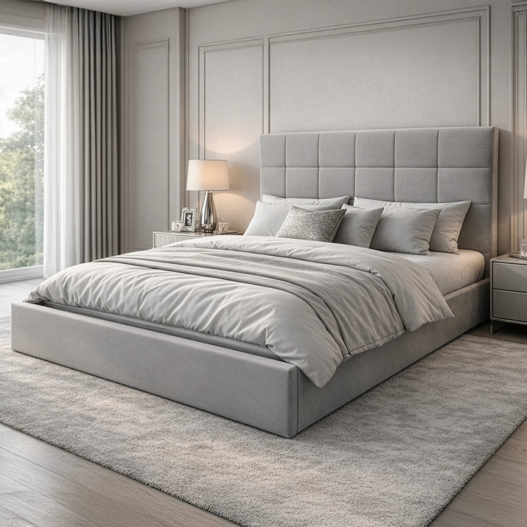 LT104 Łóżko Modulo 160x2x117 szary – zdjęcie 1
