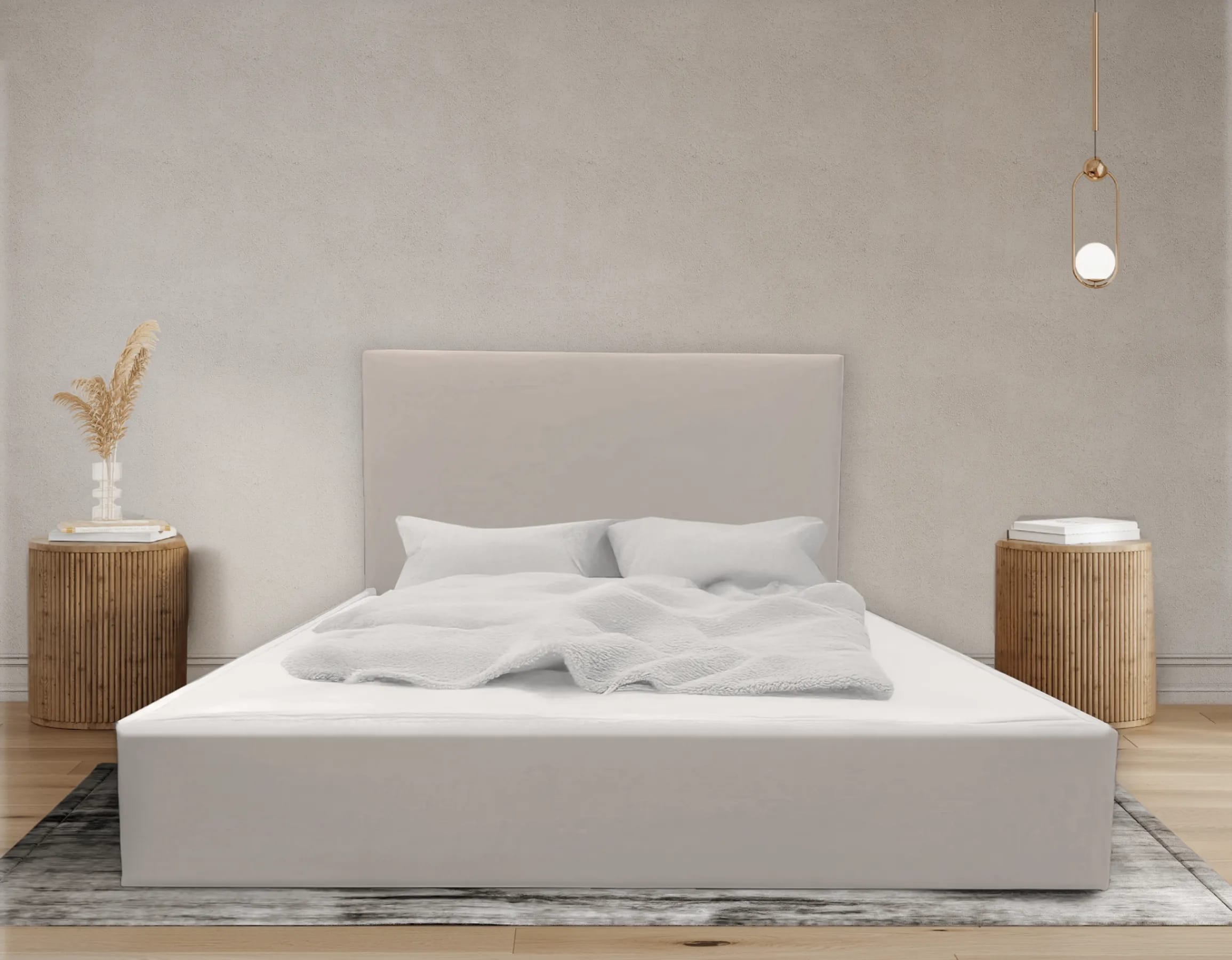 LT101 Łóżko Velio 160x2x115 taupe – zdjęcie 1