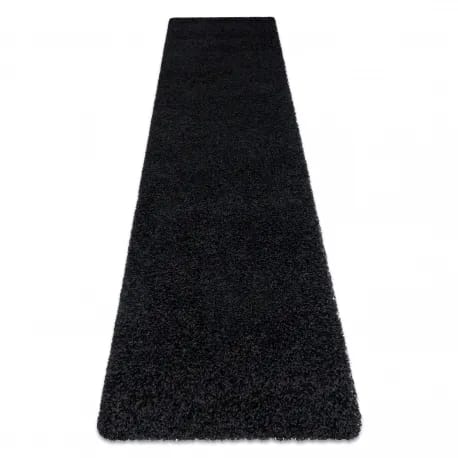 Dywan, Chodnik SOFFI shaggy 5cm czarny - do kuchni, przedpokoju, na korytarz – zdjęcie 1