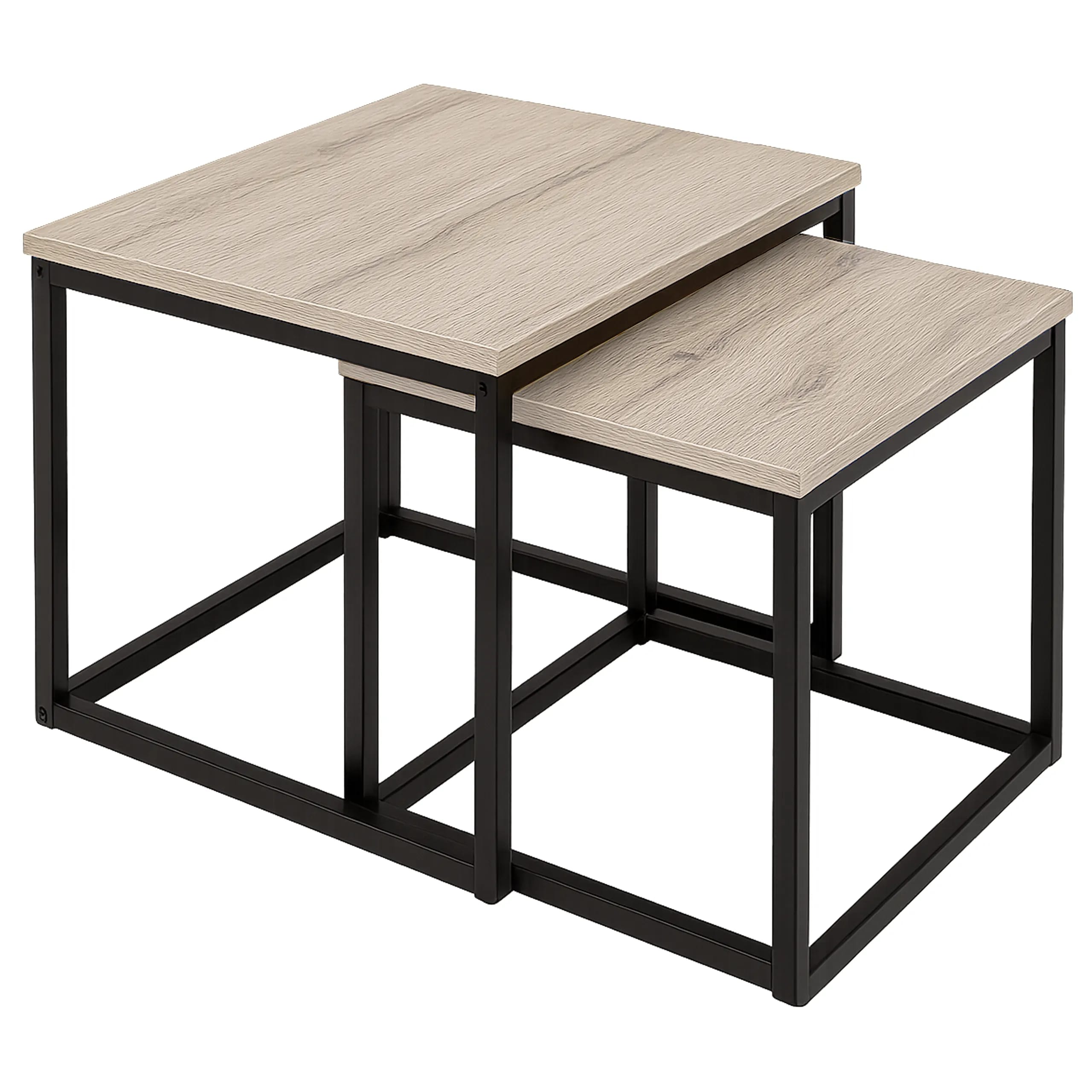 Stolik kawowy kwadratowy 2szt SONOMA SK101S 50x50,5/45x45,5cm – zdjęcie 1