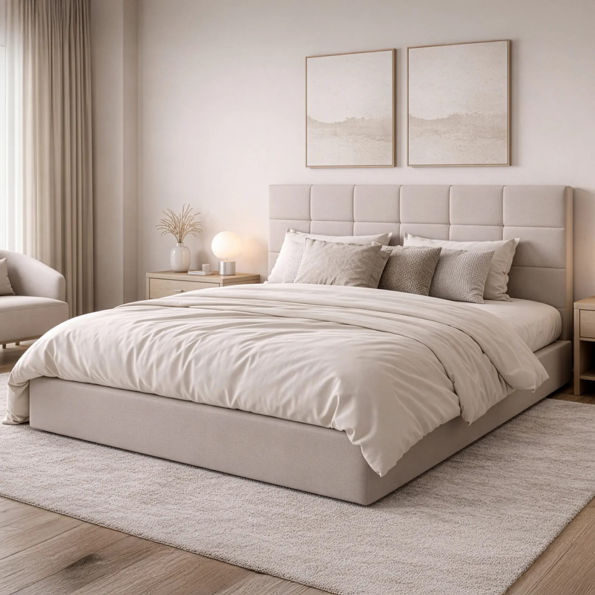 LT104 Łóżko Modulo 140x2x117 taupe – zdjęcie 1
