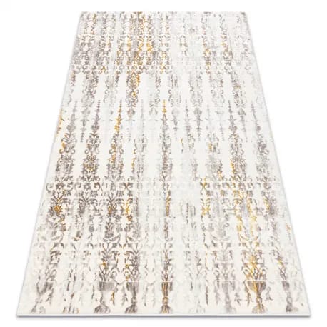 Dywan CORE 241A Ornament Vintage - Strukturalny, dwa poziomy runa, beż / złoty – zdjęcie 1