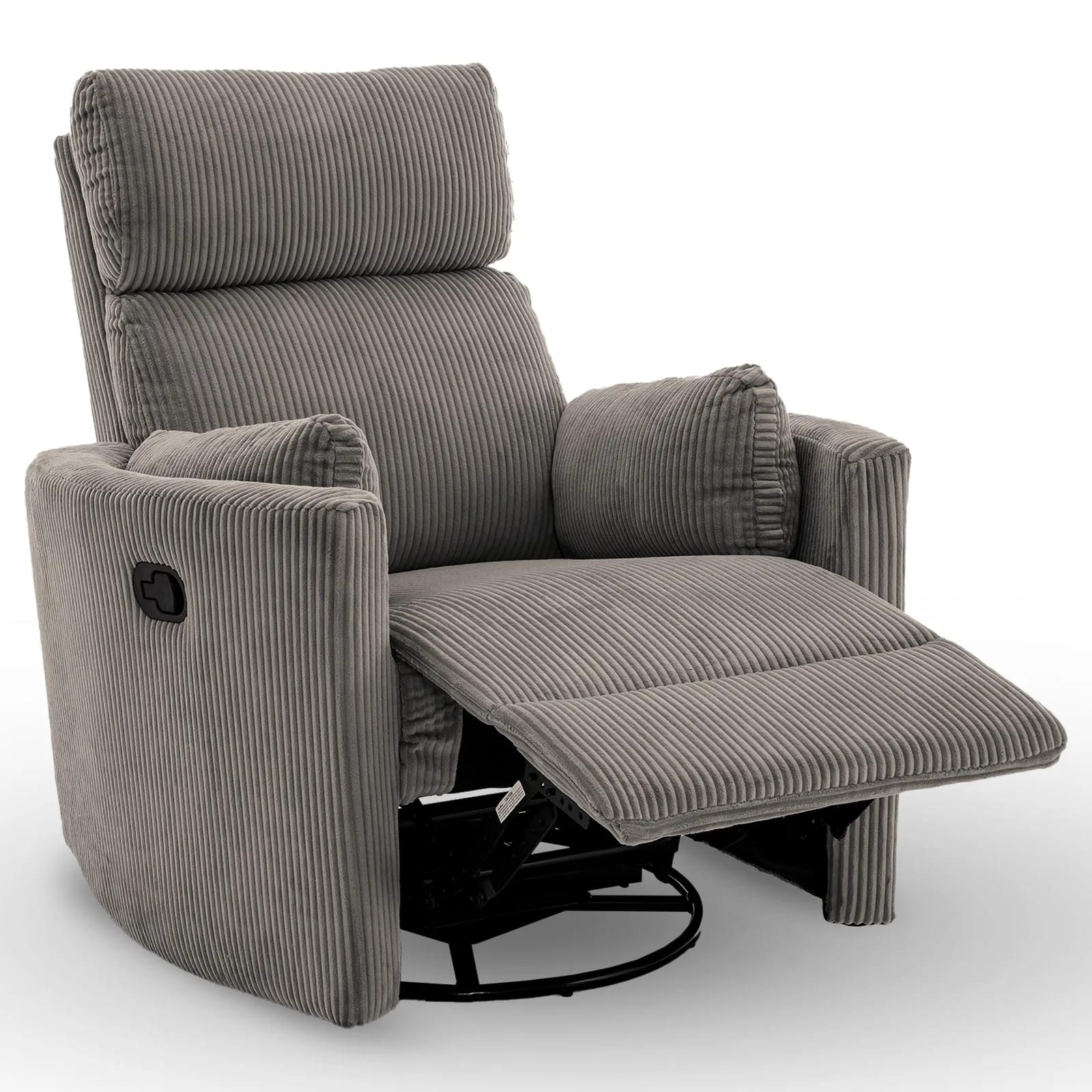 Fotel sztruks recliner WILMA szary – zdjęcie 1