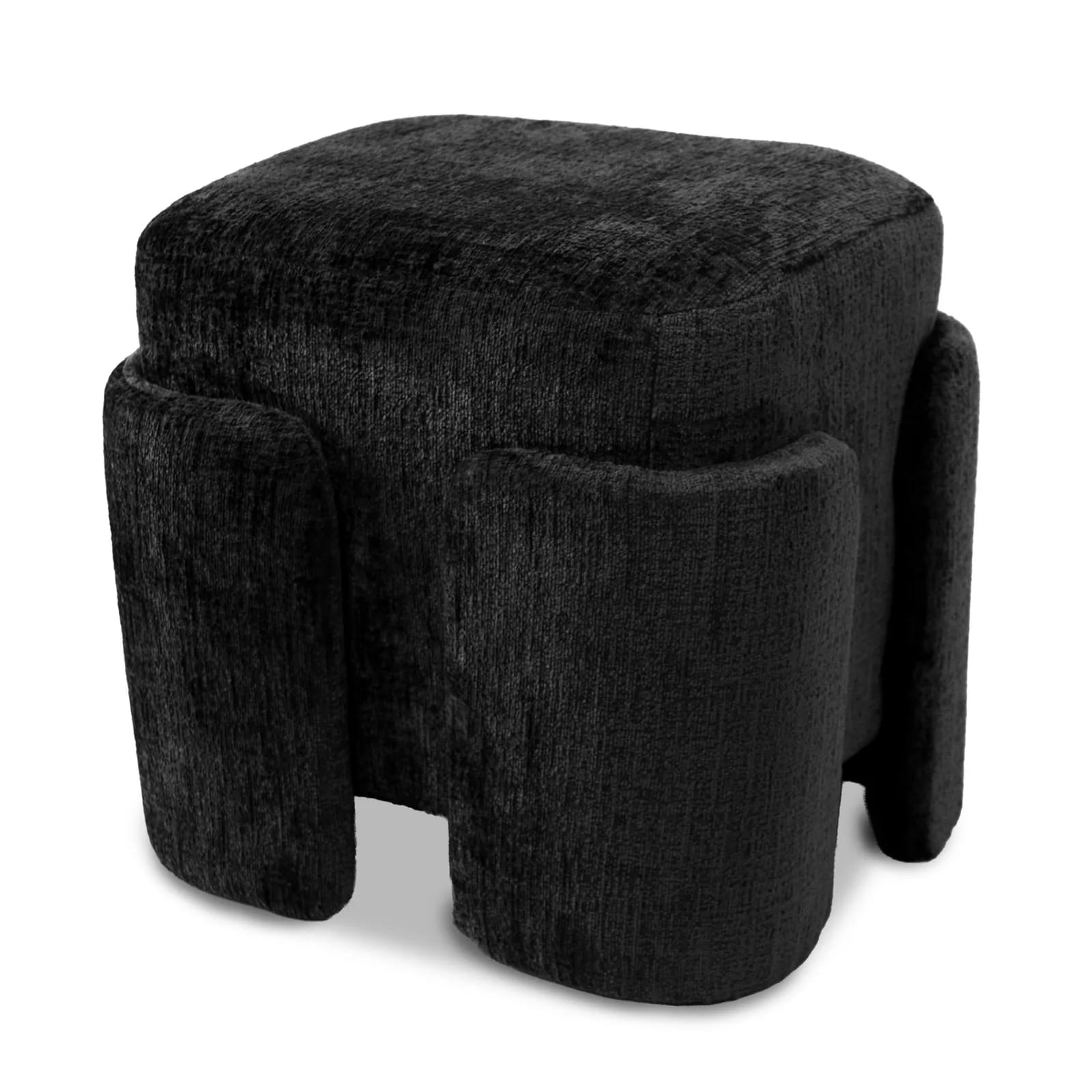 Pufa szenil PASCAL 42×37,5×40cm czarny – zdjęcie 1