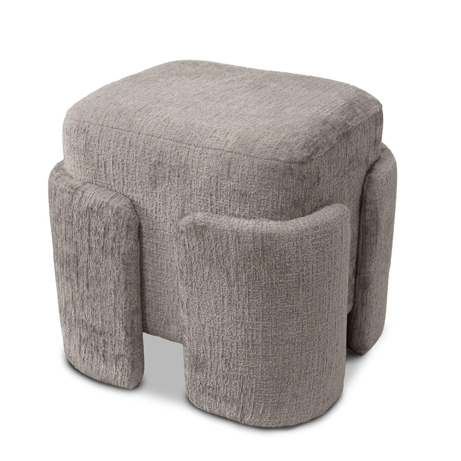 Pufa szenil PASCAL 42×37,5×40cm taupe – zdjęcie 1