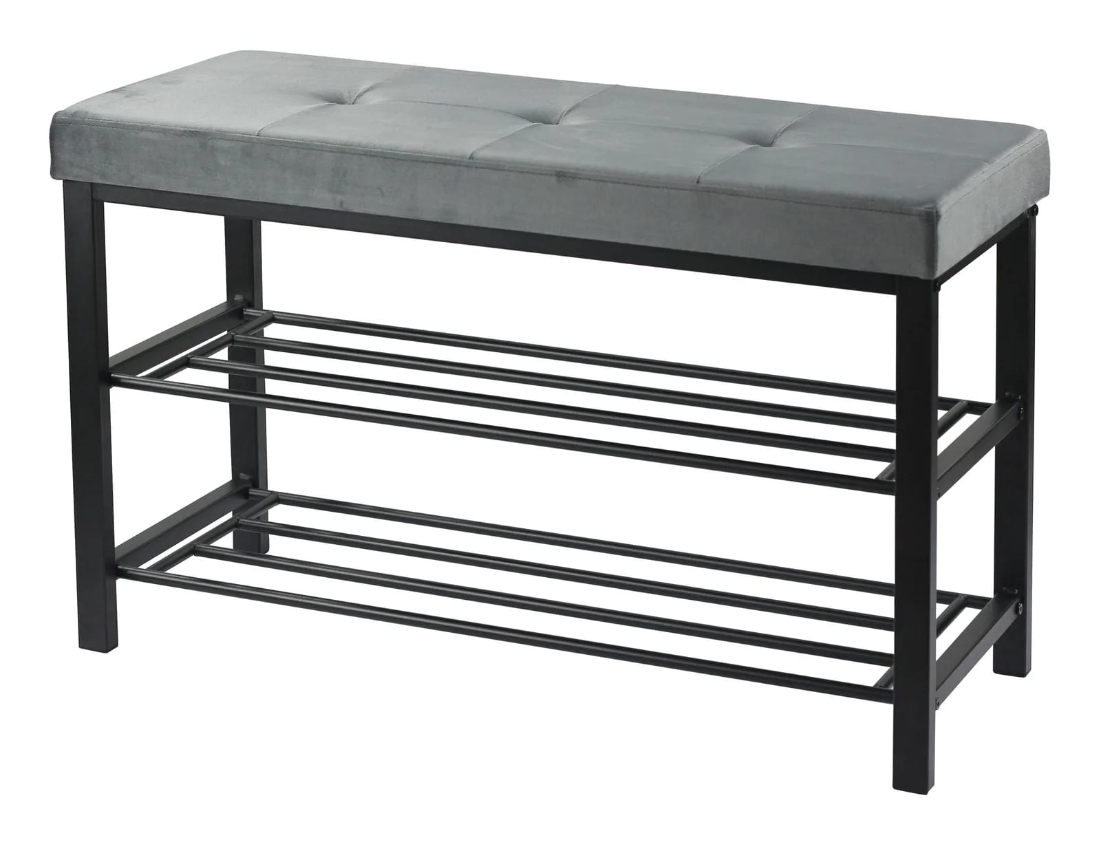 Siedzisko welur ALIDA 79×32×50cm szary – zdjęcie 1
