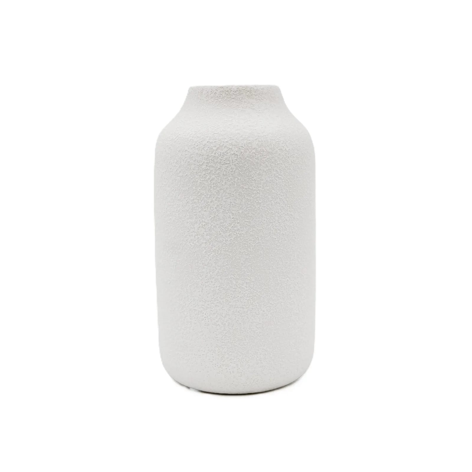 Wazon ceramiczny Tekstura 1 biały 12x22 cm – zdjęcie 1