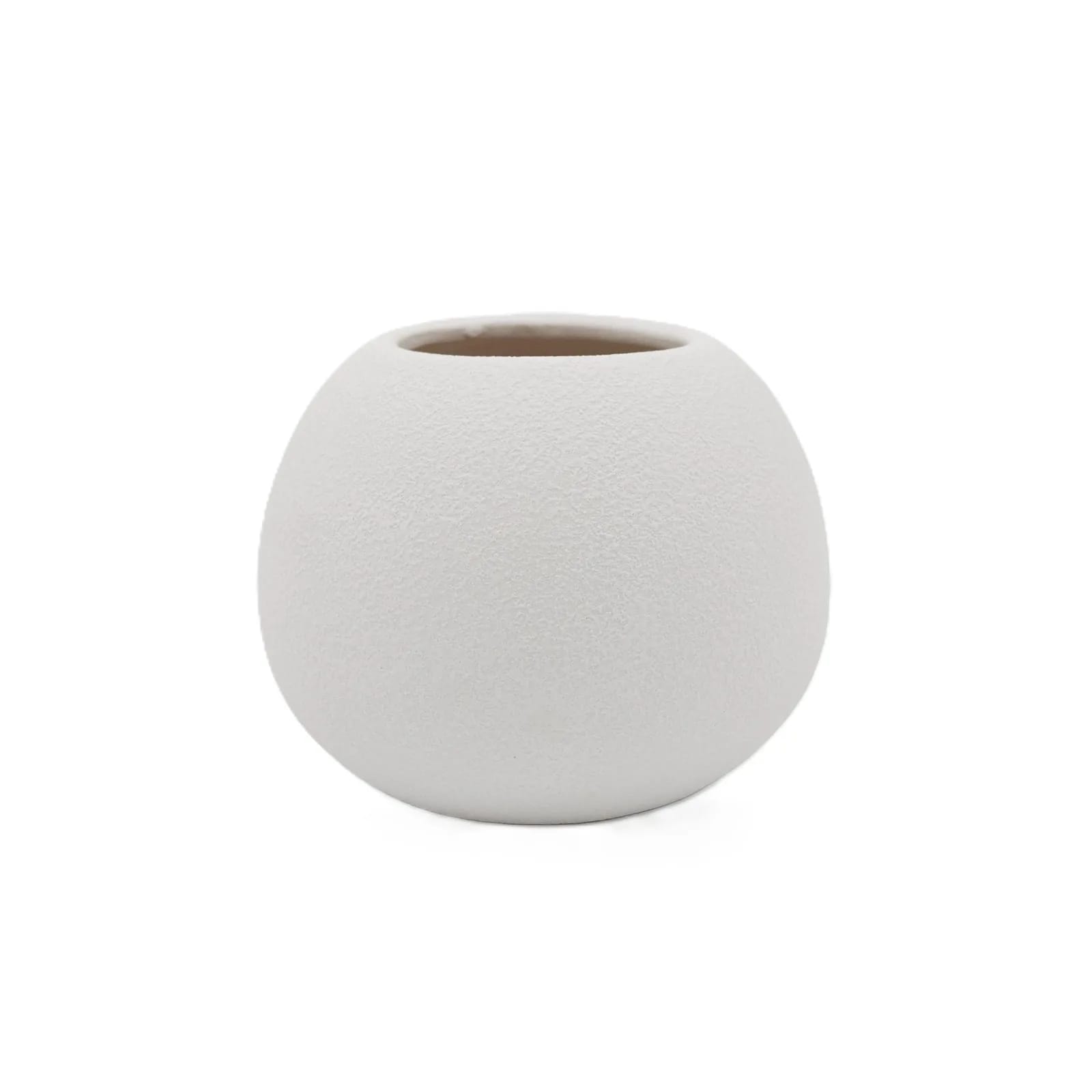 Wazon ceramiczny Tekstura 1 biały 16,5x13,5cm – zdjęcie 1