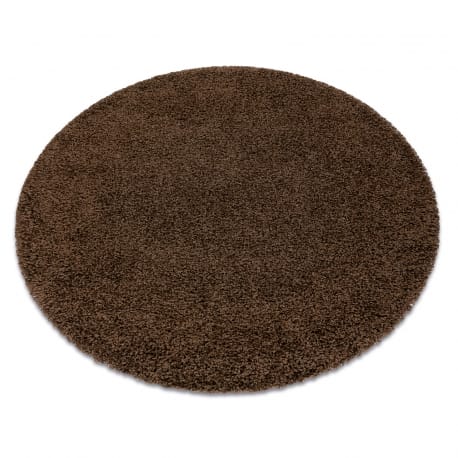 Dywan SOFFI koło shaggy 5cm brązowy – zdjęcie 1
