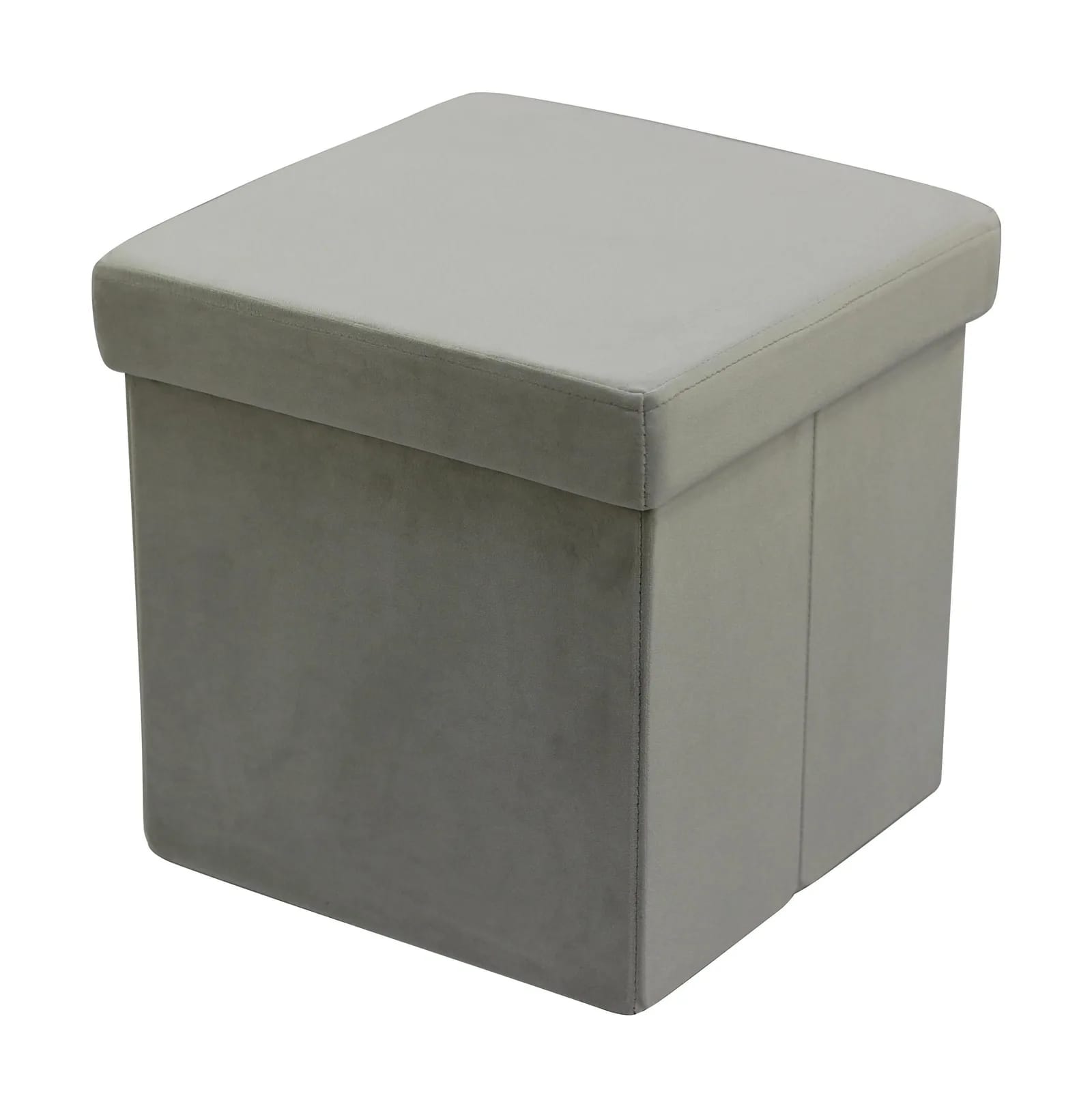 Pufa welur AVA 30×30×30cm beż – zdjęcie 1