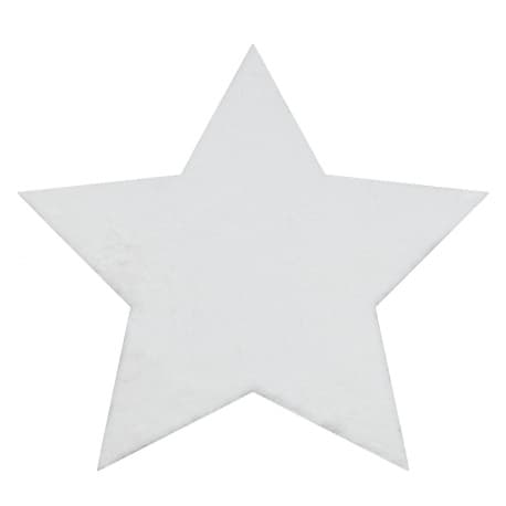 Dywan SHAPE 3148 Gwiazda Shaggy - kość słoniowa pluszowy, antypoślizgowy, do prania